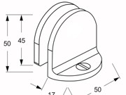 Shower Bracket - Round Reverse Style Wall Mount with Short Leg and Forge Bracket - Polished Chrome